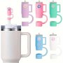 1pc Straw Covers Cap For Stanley Cup Silicone Straw Tip Covers For Stanley 30 & 40oz Tumbler With Handle 10mm Straw Toppers