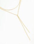 Goldair Gold Plated Chain Layered Y- Necklace