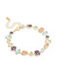 Goldair Gold Irregular Shaped Multicoloured Diamantes Bracelet