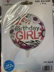 Birthday Girl 18 Inch Foil