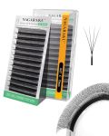 Nagaraku Narrow 4D W Eyelash Extension Small Spacing 4D Clover Lash Supplies Natural Soft Premade Fans Pbt Cluster W Shape Lash