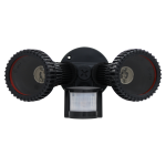 Flash Security Light With Pir Motion Sensor – GU10 Lampholder Exl Lamp Black BL IT602
