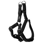 Reflective Adjustable Dog Step In Harness For Medium Dogs Matching Collar And Leash Available Black