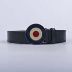 Ben Sherman BENB009 Target Buckle Leather Belt Black - Black 42