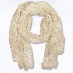 MINI Heart Print Scarf - Beige Free