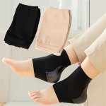 1 2 Pairs Of Anti-crack Heel Socks Elbow Foot Protective Heel Socks