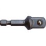 Socket Adaptor 1/2"M Sq X 50MM 1/4"M Hex Shank Carded