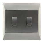 Bright Star Lighting 2 Lever 1 Way Light Switch For 4 X 4 Electrical Box In Silver