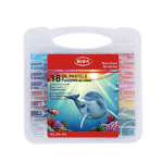 Colourful Wax Crayon Set - 18 Vibrant Colours 7.3CM