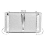 Silver Glitter Clutch Bag