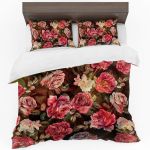 Deep Rose Painted Duvet Cover Set