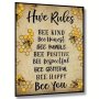 Hive Rule Wall Decor Inspirational Wall Art Bee Kind Bee Honest Bee Humble Bee Positive Inspiring Room Home Decor 20.32 25.4CM Unframed Eid Al-adha Mubarak