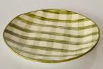 Irregular White & Green Checke Plate – 27CM