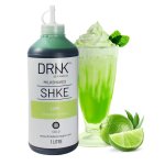 Drnk Milkshake Syrup & Topping 1L Lime Flavoured