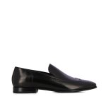 Detailed Leather Slip-ons -black