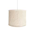 Collapsible Linen Pendant Light Natural White - White