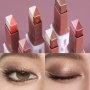 2-COLOR Eyeshadow Stick Matte Glitter Bright Color Contouring And Highlight Eyeshadow Stick Creamy Eyeshadow Waterproof Long Lasting High Pigmented Eyeshadow For Music Festival