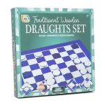 Games Hub Draughts Wooden Set