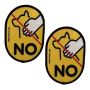 Pet No Touching Double-sided Warning Sign For Pet Leash 2PIECE - 10CM