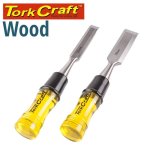 Craft Wood Chisel 100MM Blade 2PC 12 19MM With Pvc Handle