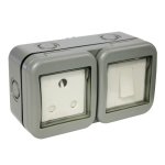 Masterplug IP55 Single Outdoor Switch & Sa Socket 1 X 3 Pin
