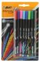 BIC Intensity Fineliner Felt Tip Pens - Pack Of 8 - 0.8MM Pens In Assorted
