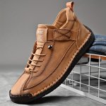 Men's Plus Size Stitching Casual Sneakers Breathable Wear-resistant Slip On Sneakers For Outdoor