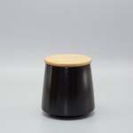 Black Ceramic Storage Canister - Small 8.5 X 10.5CM