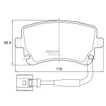 Stone Brake Pad Set Rear SP32880