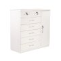 - Haniel 7 Drawer 1 Door Chest - White