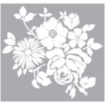 Stencil Flower Bouquet