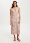 Cotton On Haven Halter Midi Dress - Rose Tile