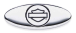 Oval Bar & Shield Decorative Medallion – Chrome