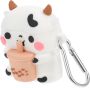 Cute Cow Earphone Cover With Carabiner Drop Resistant
