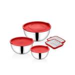 Acacia 9 Piece Mixing Bowl Set Silver