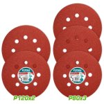 Total Tools Sheet Sanding For Orbit Sander 125MM 5PCS