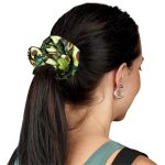 Pre-printed Sample Hoppla Botanic Polyester Hair Scrunchie