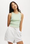 Cotton On Active Core Rib Racer Tank - Silt Green