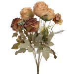 Artificial Cream Rose Bush 7 Head 42CM