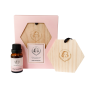 ANKER - Pink Champagne Wooden Hexagon Aroma Tag With Essential Oil