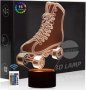 Quad Roller Skates 3D Illusion Night Light 16 Colours Change Smart Touch & Remote Control Home Decor