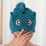 1PC Adorable Big Eye Hair Wrap Towel Absorbent & Quick-drying Lady's Turban Super Soft Dry Hair Cap For Long & Short Hair Ideal