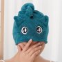 1pc Adorable Big Eye Hair Wrap Towel Absorbent & Quick-drying Lady's Turban Super Soft Dry Hair Cap For Long & Short Hair Ideal Bathroom Supplies