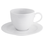 Noritake Arctic White Tea Cup And Saucer 240ML - White 240ML Regular