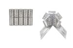 Party Ribbon Pull Bow 32MM X100MM 20PC Silver