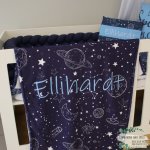 Fleece Blanket Blue Navy Space