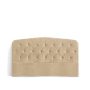 Meli Velvet Headboard - Beige - Double