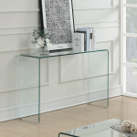 Crystal Edge Clear Glass Narrow Console Table - 120X50X75CM