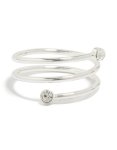 Waterproof Stainless Steel Diamante Coil Ring - M l