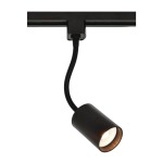 Goose Neck Spot Light 3 Wire Track Black White - White